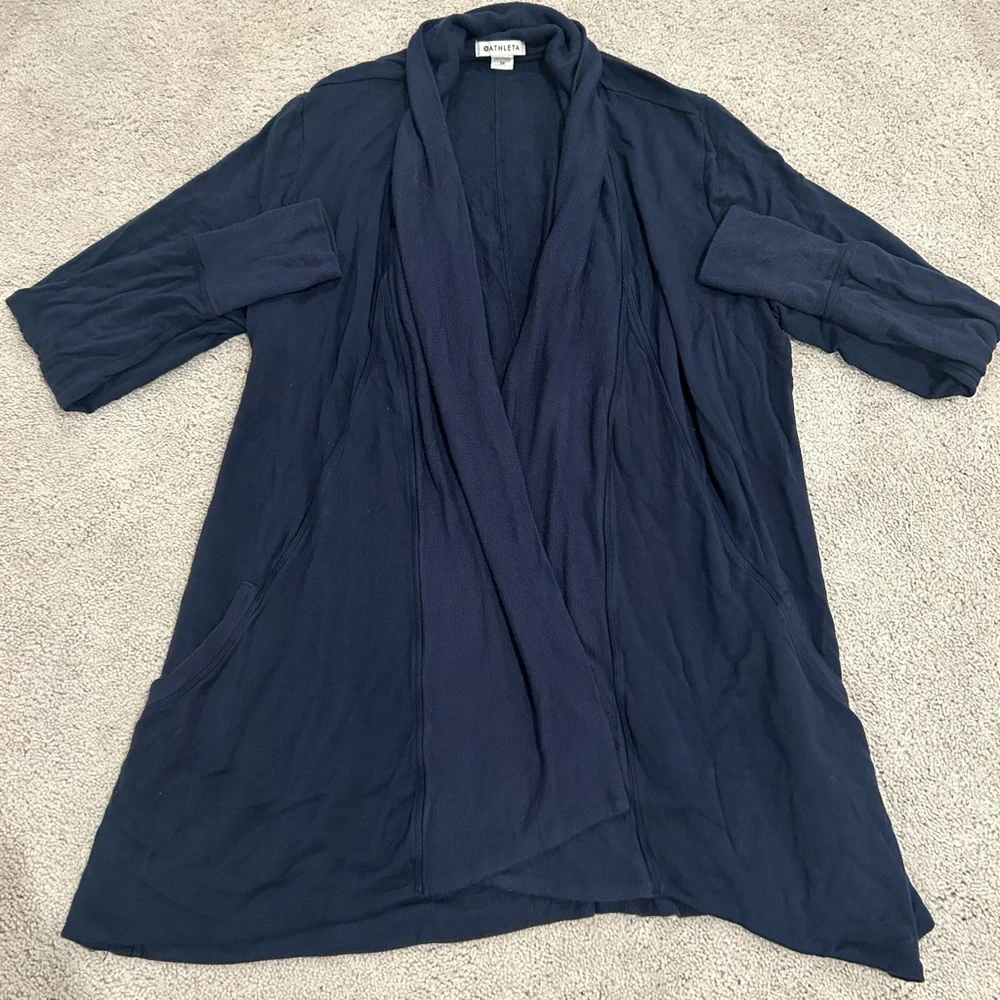 Athleta Pranayama Restore Wrap cardigan navy blue 2X - Picture 4 of 11